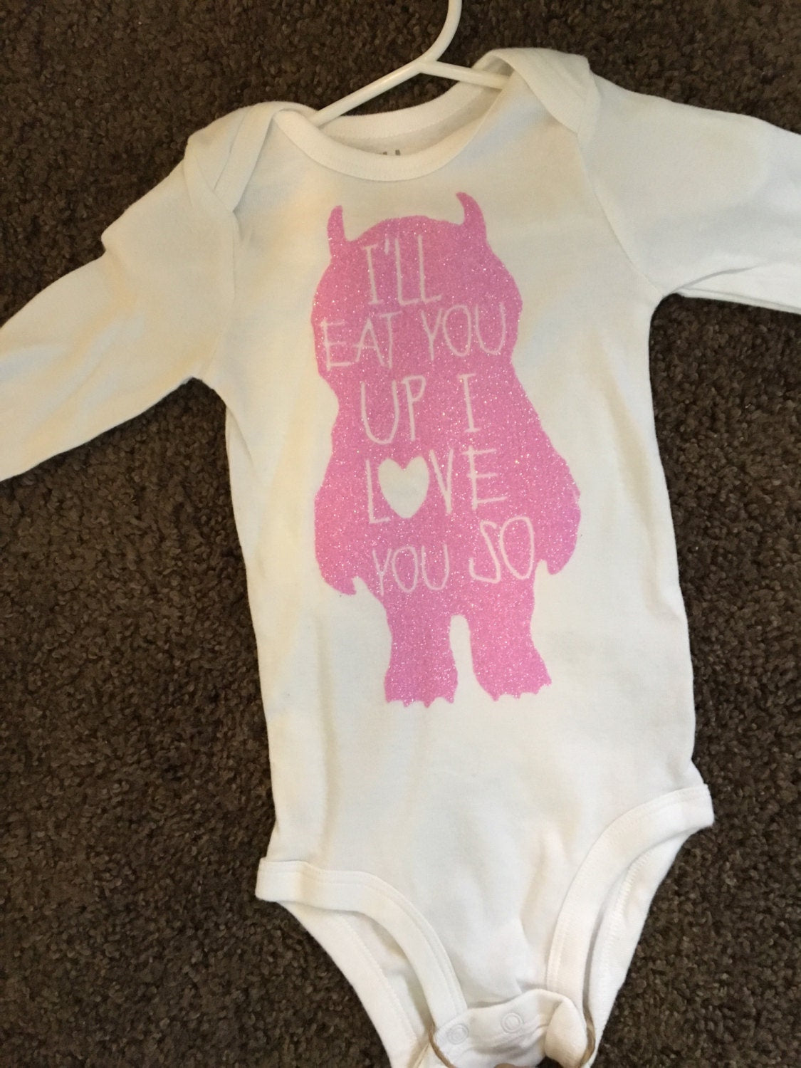 I'll eat you up I love you so, wild things, outfit, newborn, baby shower gift, cute Tshirt, monster top, garment, baby gift, baby romper,