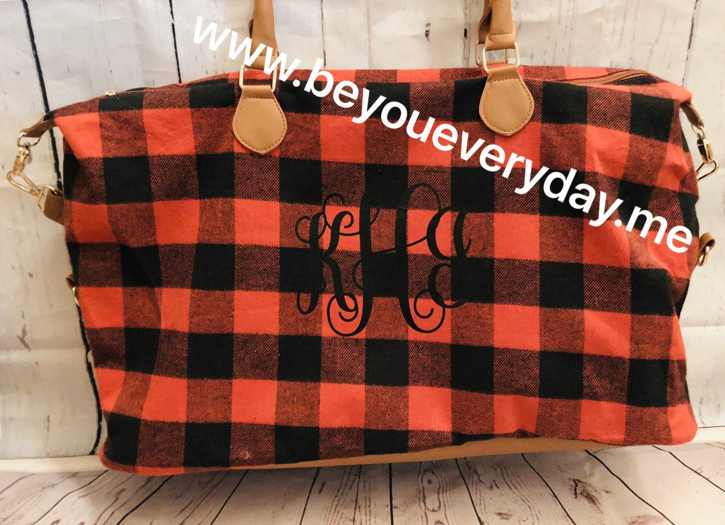 Buffalo Plaid Weekender Bag
