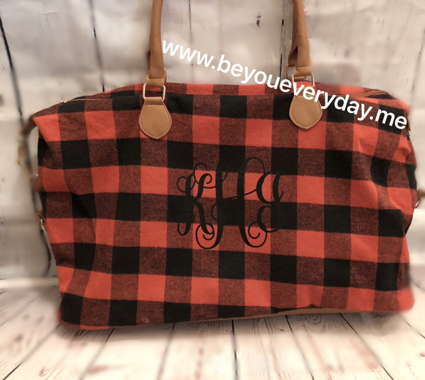 Buffalo Plaid Weekender Bag