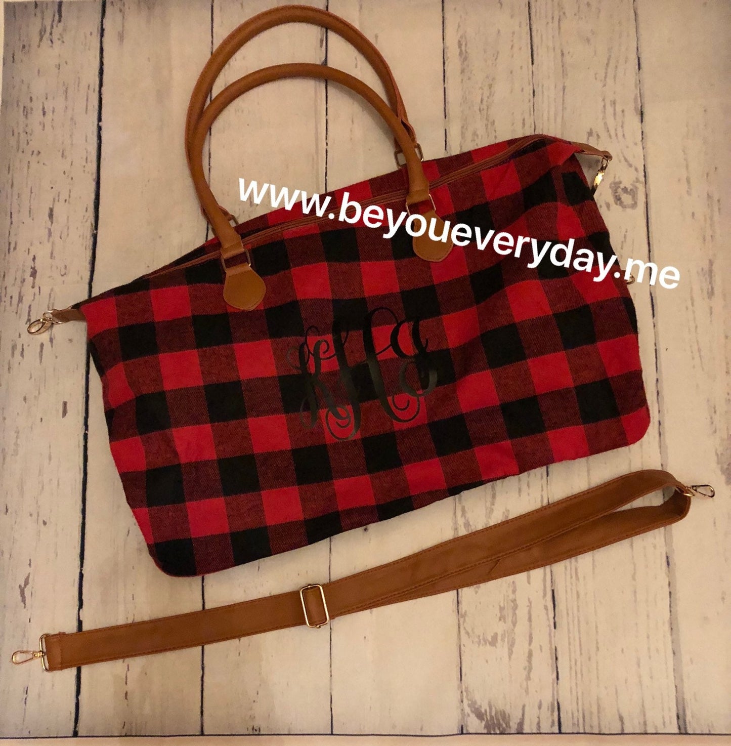 Buffalo Plaid Weekender Bag