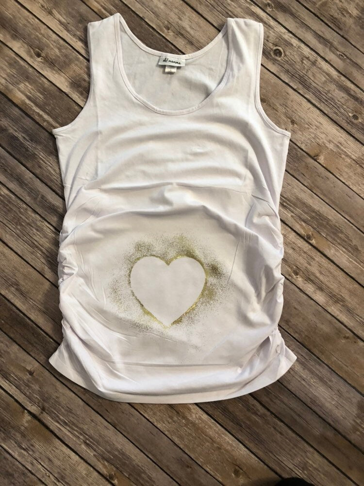 Maternity shirt, gender reveal, pregnancy tank, baby, expecting, maternity tank, baby love, bump shirt, heart