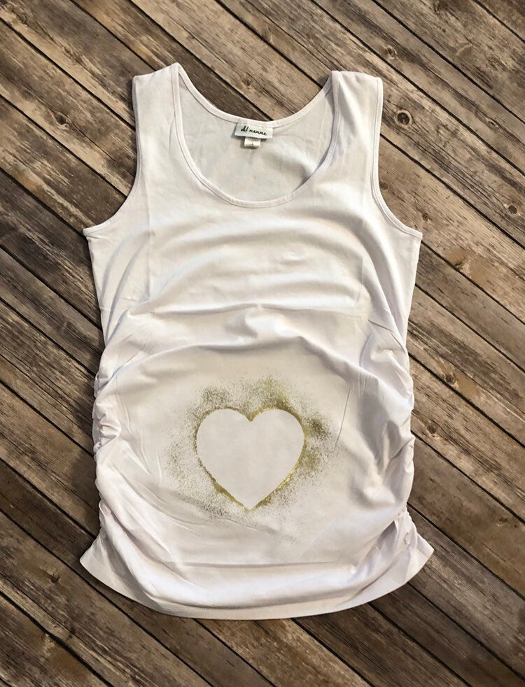 Maternity shirt, gender reveal, pregnancy tank, baby, expecting, maternity tank, baby love, bump shirt, heart