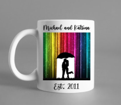 Custom mug, engagement gift, engagement mug, newly wed mug, newly wed gift, couples gift, wife gift, couples gift, couple gift