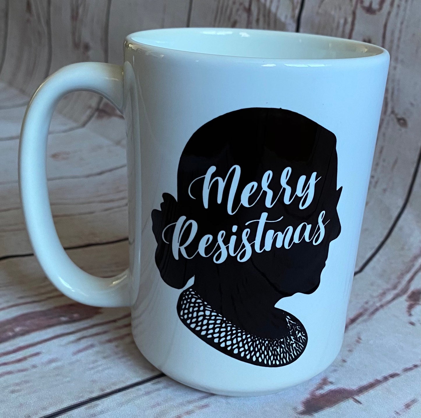 Merry Resistmas, RBG, Ruth Bader Ginsburg, Christmas mug, RBG mug, merry Resistmas mug, coffee mug, tea, hot cocoa, Christmas gift, holiday