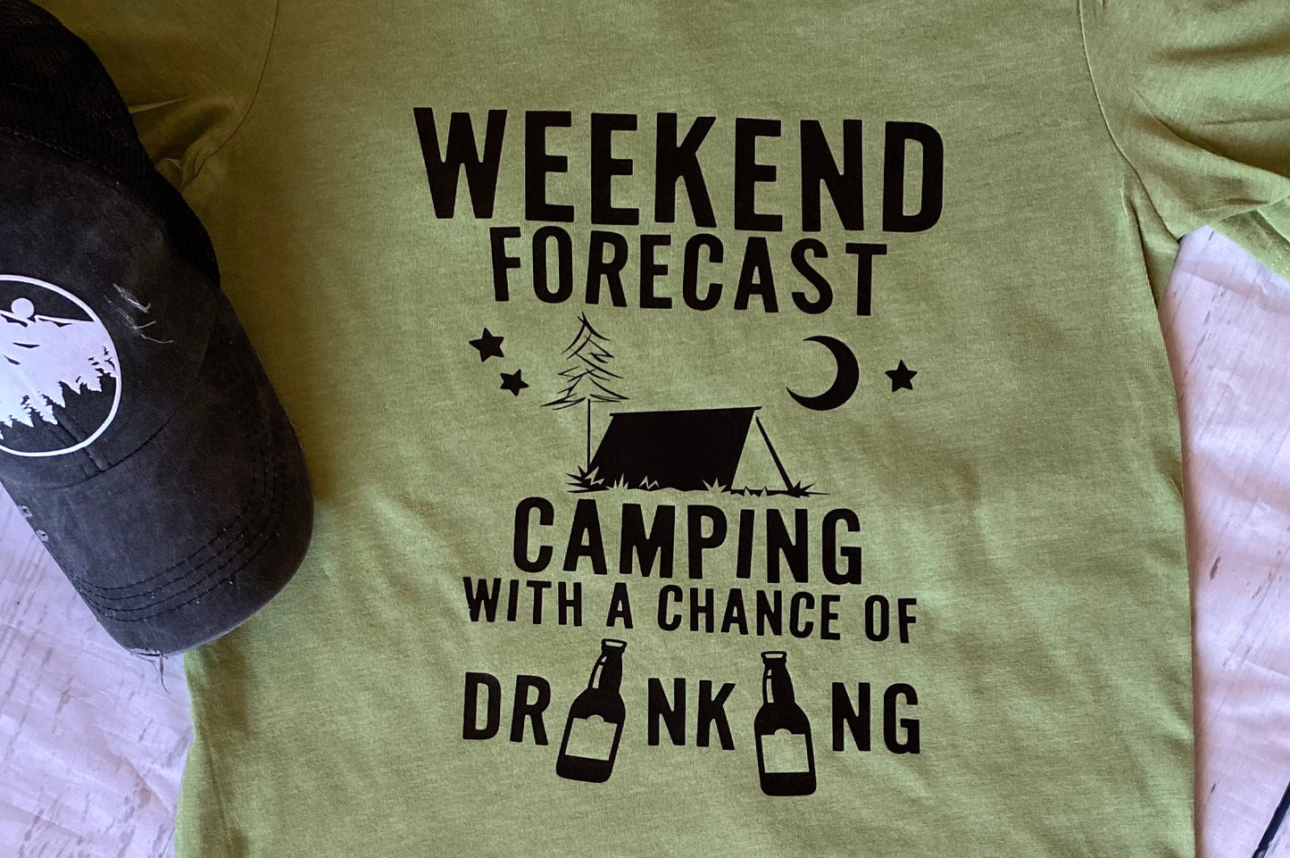 Weekend Forecast Camping T-shirt