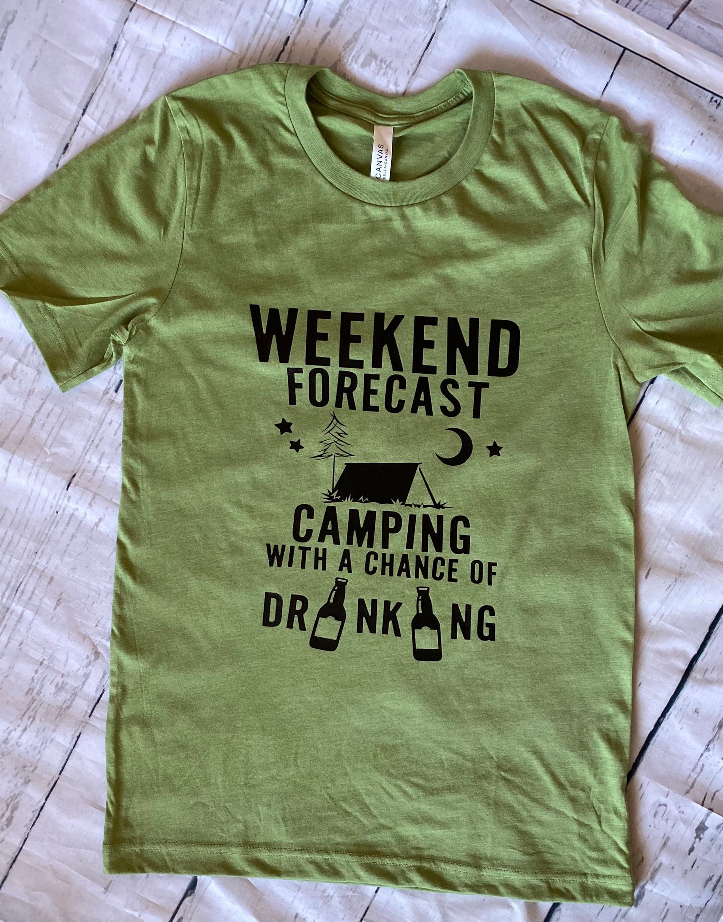 Weekend Forecast Camping T-shirt
