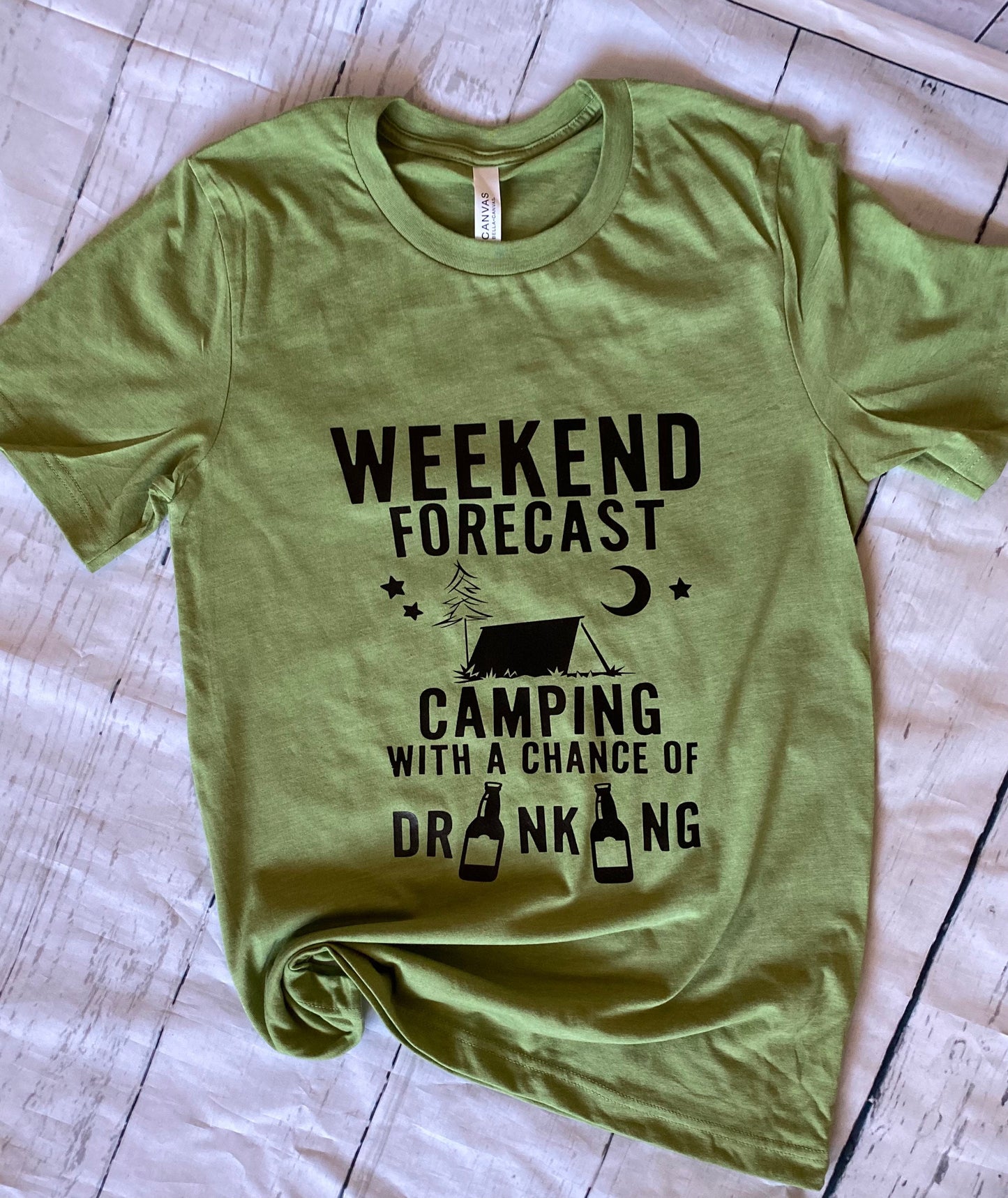 Weekend Forecast Camping T-shirt
