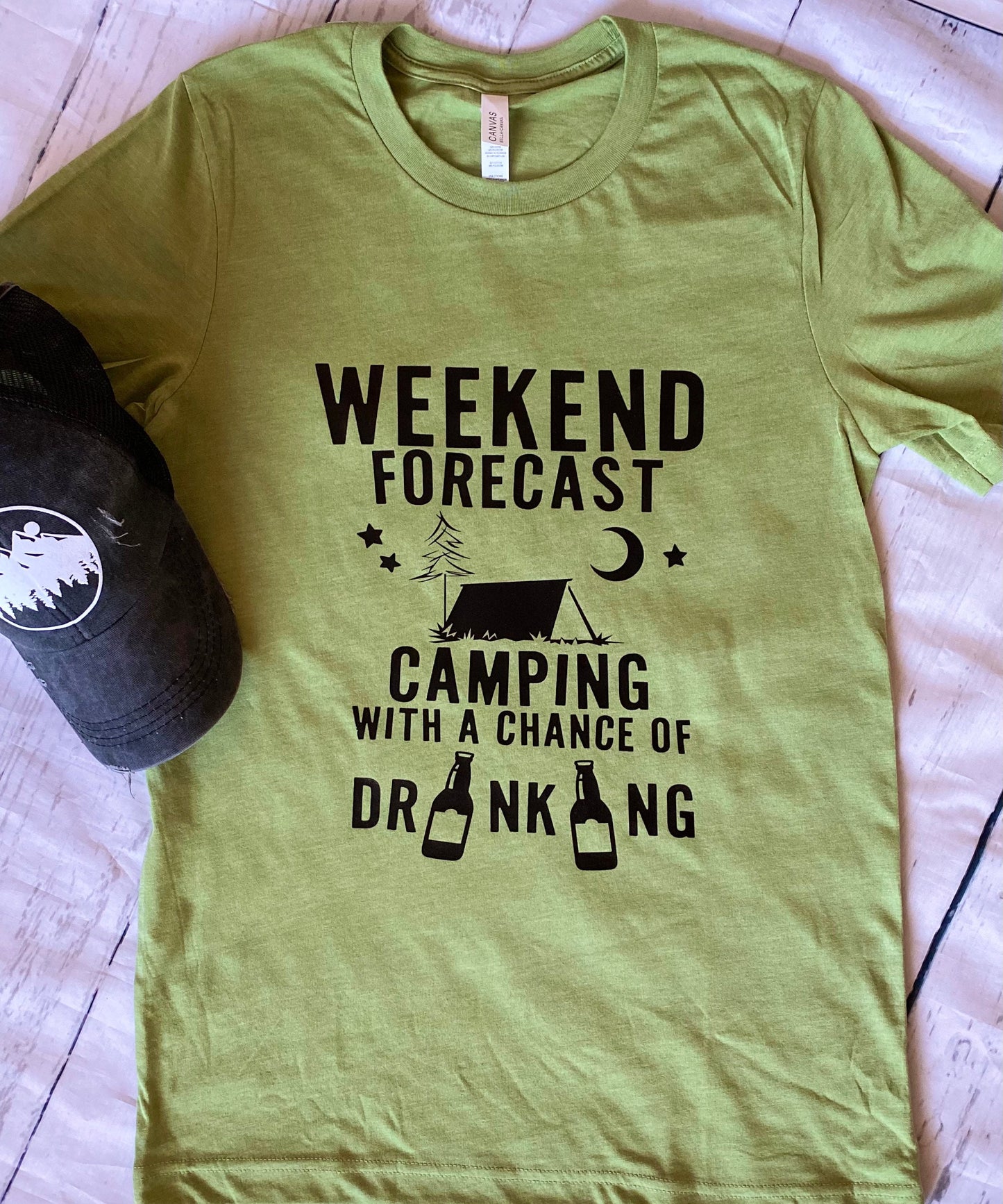 Weekend Forecast Camping T-shirt
