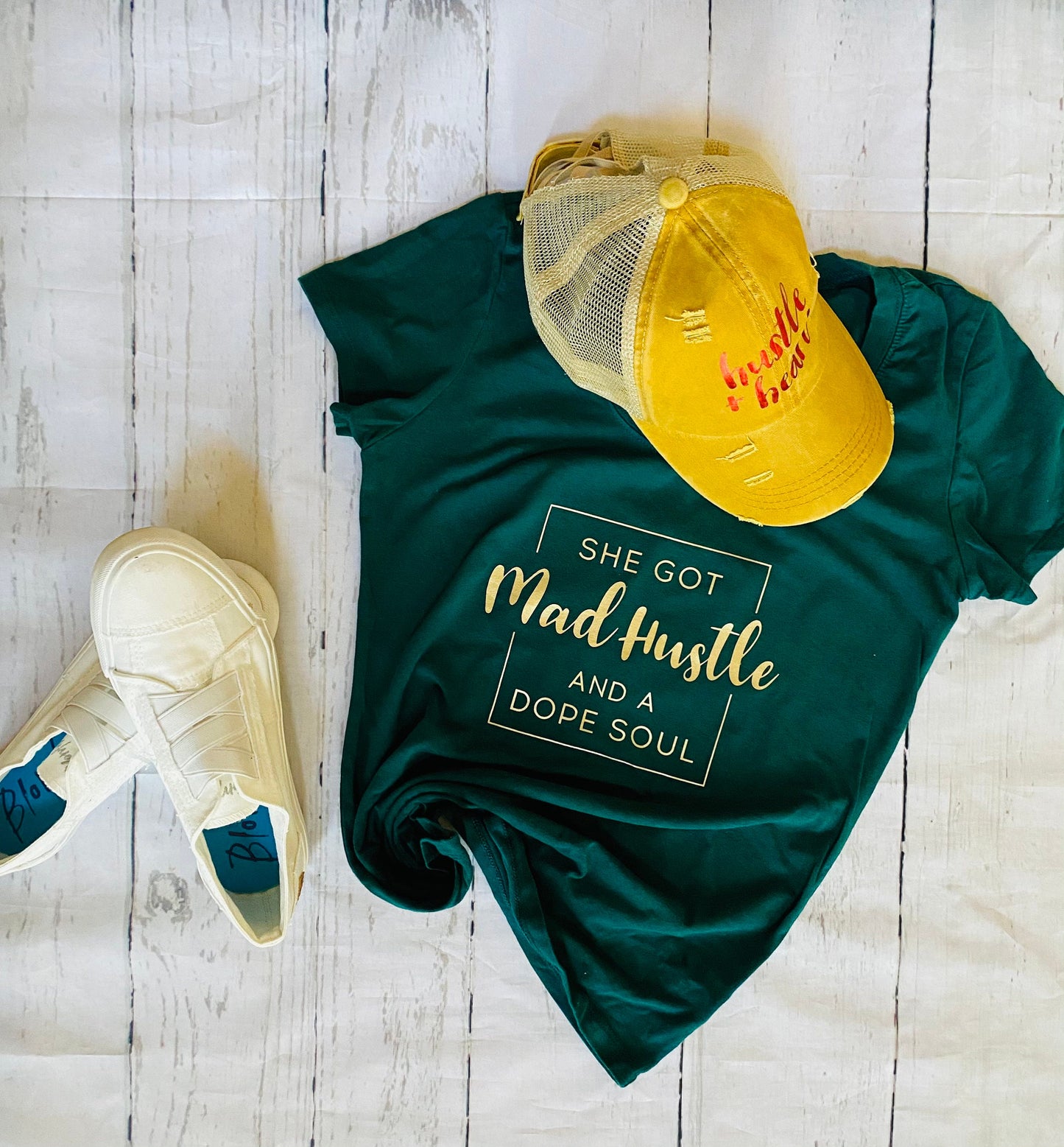 She got mad hustle and a dope soul, custom tee, t shirt, women’s t shirt, empower women, independent woman, hustle shirt