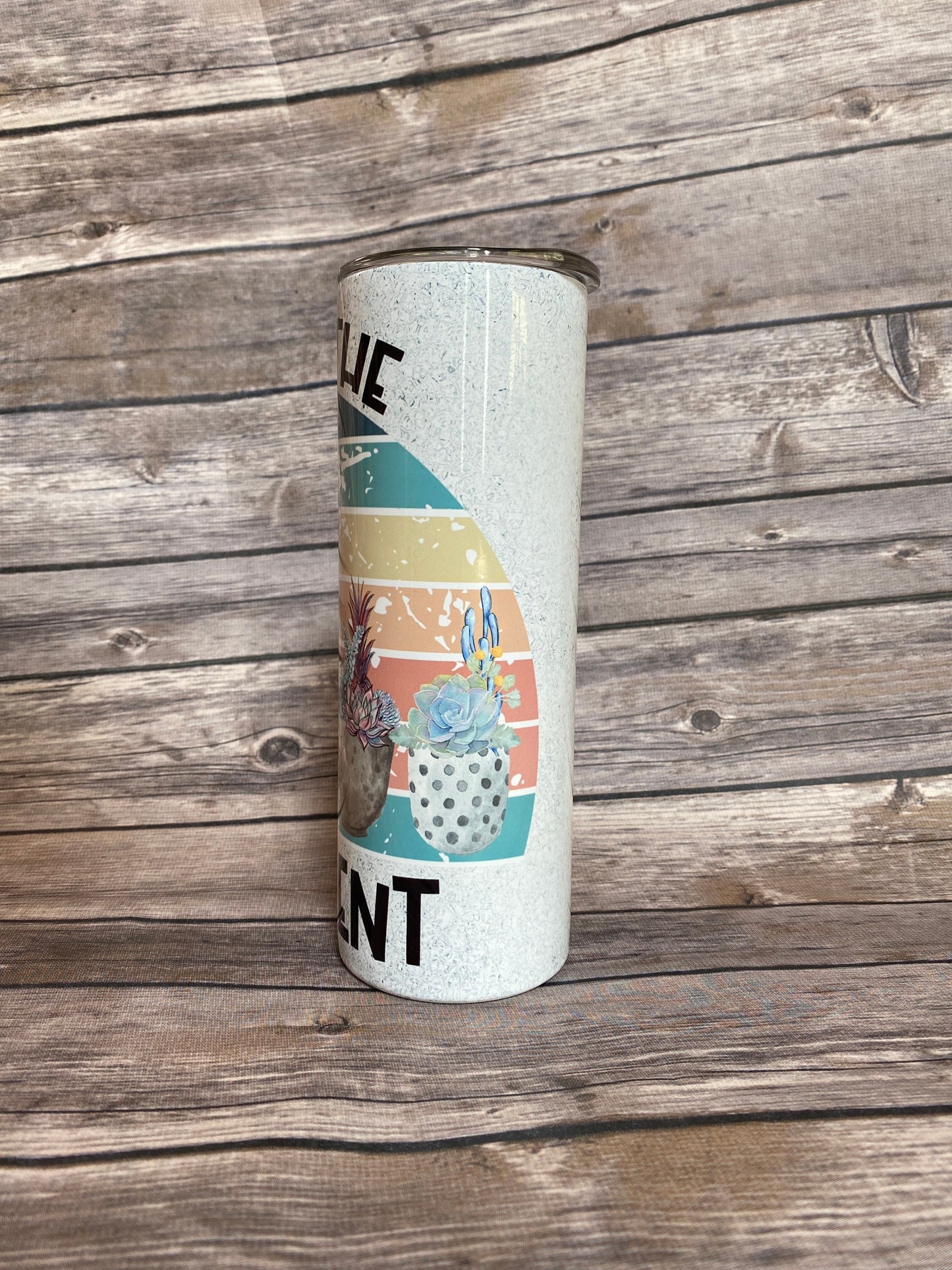 What the fucculent, what the fucculent tumbler, 20oz skinny tumbler, double wall tumbler, plant lover, horticulture, plants, succulent plant