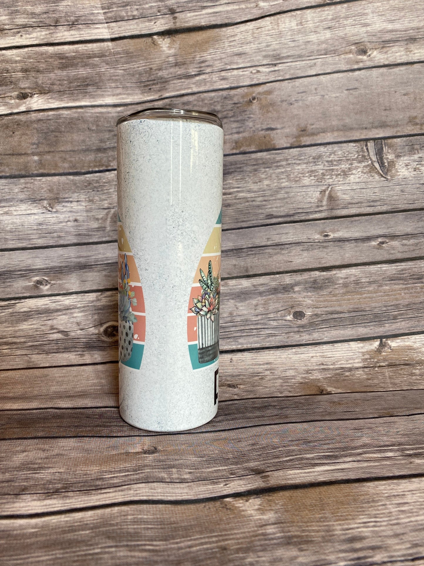 What the fucculent, what the fucculent tumbler, 20oz skinny tumbler, double wall tumbler, plant lover, horticulture, plants, succulent plant