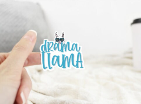 water bottle stickers, laptop stickers, waterproof stickers, llama stickers, llama decal, llama water bottle sticker, funny stickers