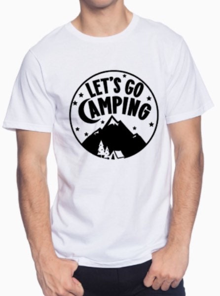 Let’s go camping t shirt, camping shirt, women’s camping shirt, men’s camping shirt, camping outside shirt, mountain shirt,