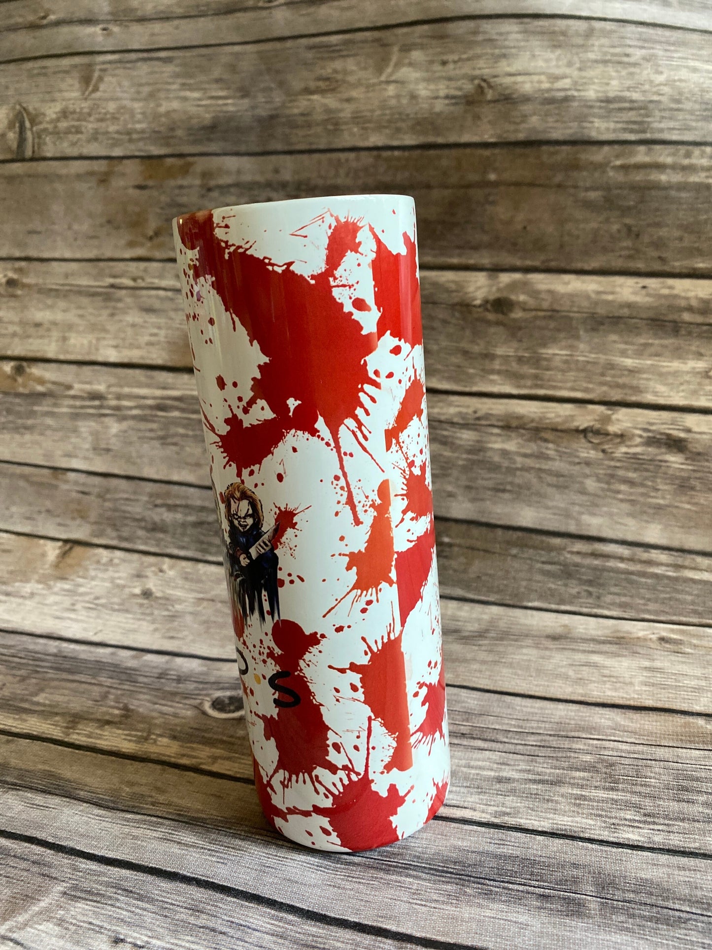 Halloween tumbler, halloween, scary movie, saw, freddie, scream, IT, mike meyers, friends, scary movie characters, 20oz skinny tumbler