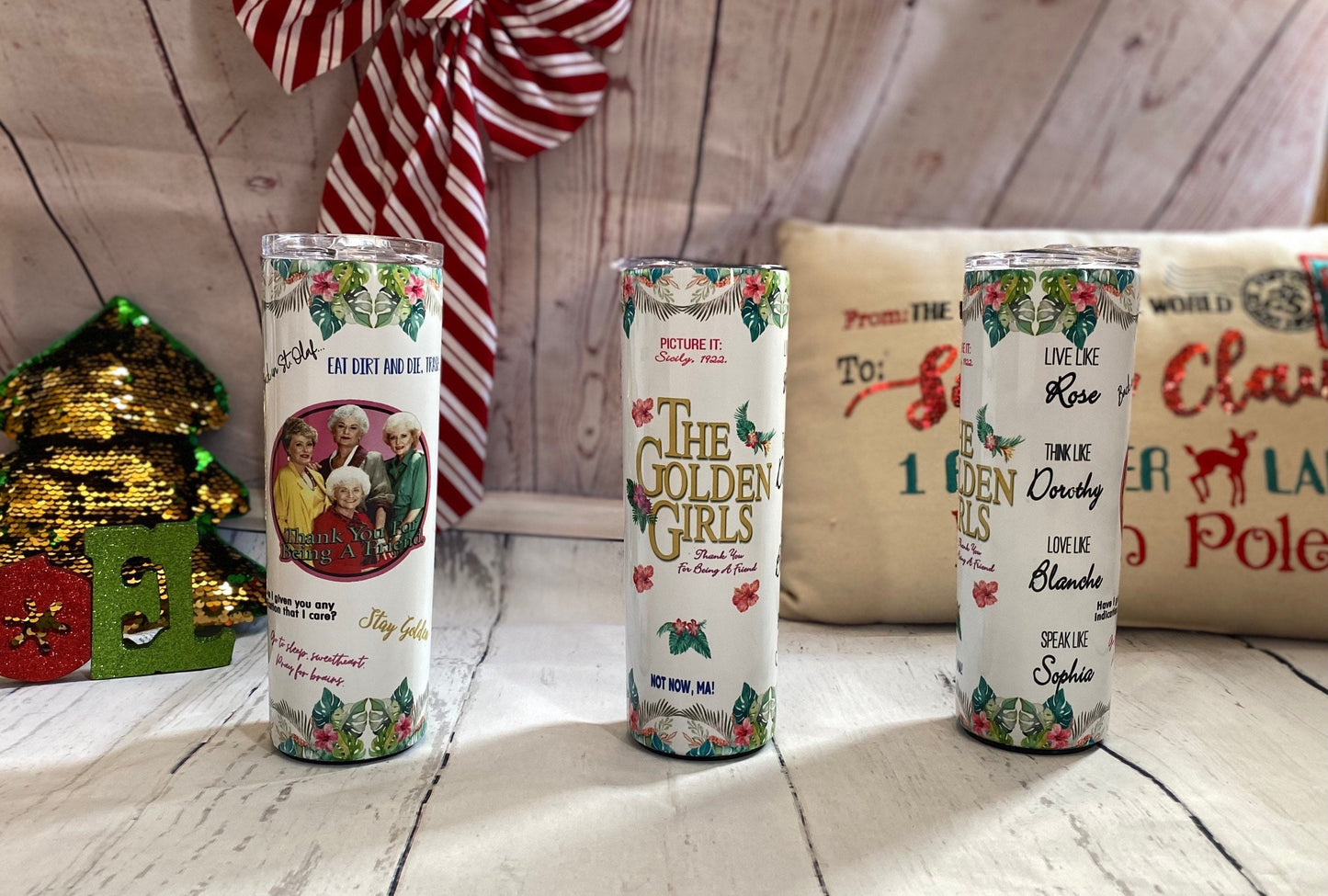 Golden girls, Betty white, tumbler, 20oz tumbler, thank you, best friend gift, Christmas gift, coffee tumbler, stay golden, custom tumbler,