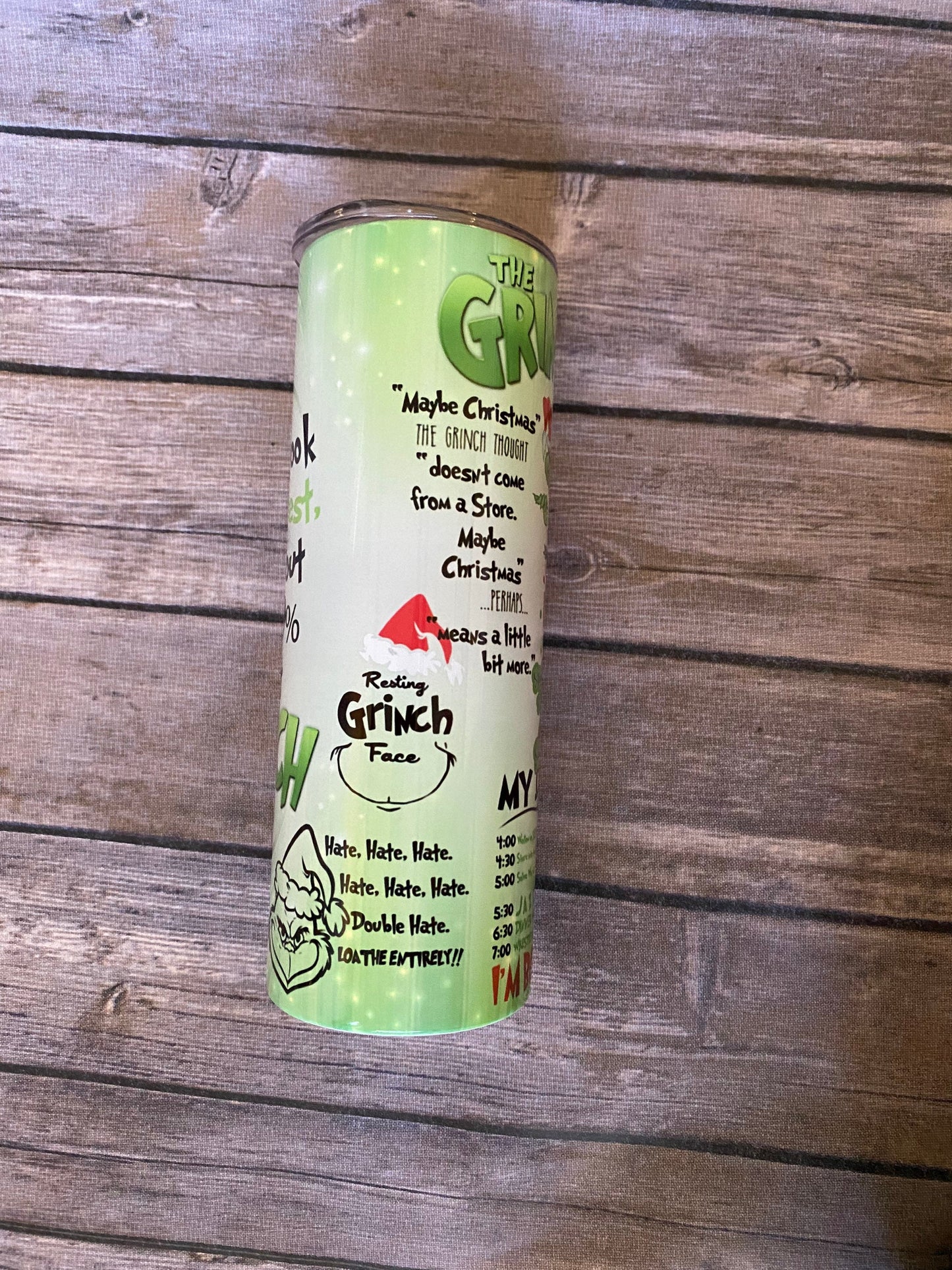 Grinchy Holiday 20oz Skinny Tumbler