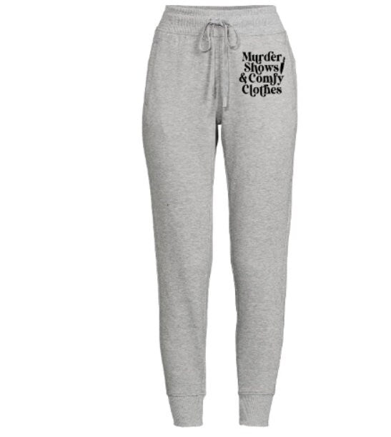 murder shows and comfy clothes, comfy lounge wear, lounge wear, crime shows, comfy clothes, women’s lounge wear, gift for her, best friend