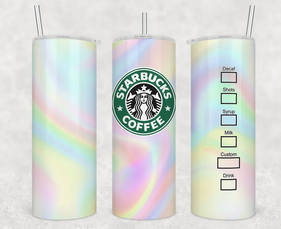 Iridescent tumbler, famous coffee, mermaid coffee, coffee tumbler, tea tumbler, 20oz tumbler, mermaid, skinny tumbler, famous coffee cup