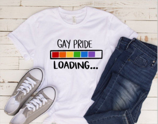 Gay pride, gay pride loading shirt, gay pride shirt, ally shirt, gay shirt, pride shirt, rainbow shirt, gay ally shirt, pride month, Queer
