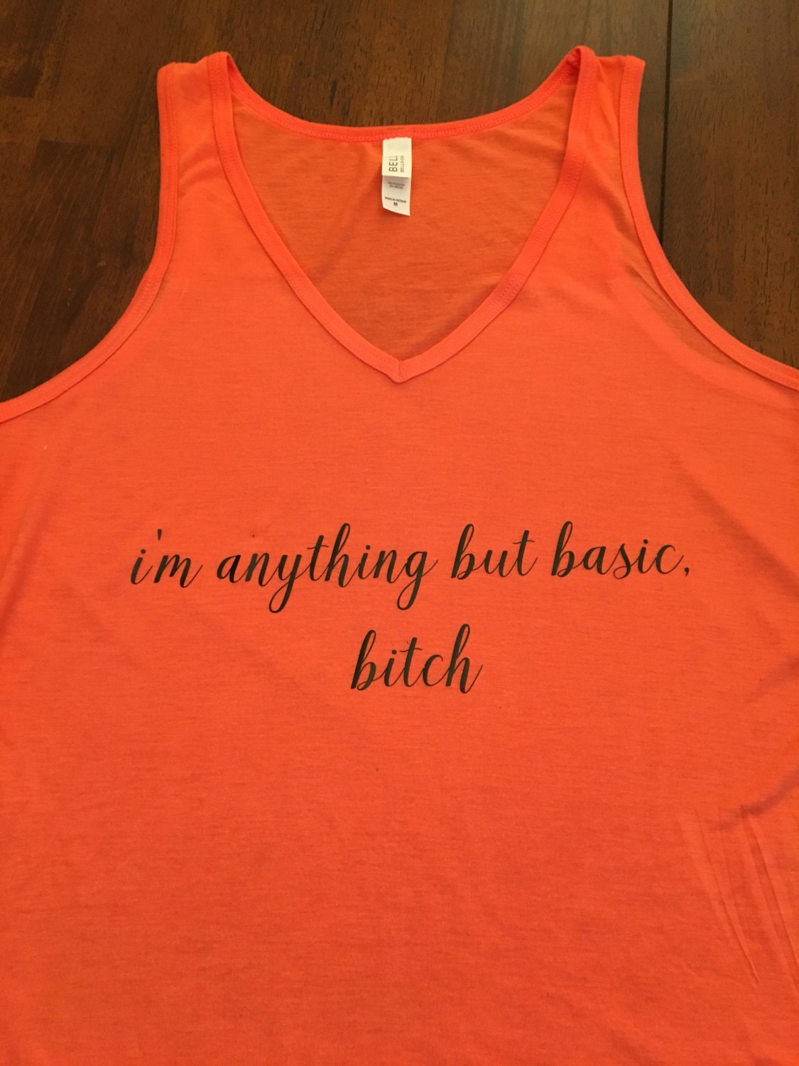 I'm anything but basic, bitch women's v neck tank top, tank top, womens tops, funny, humor, sassy, workout clothing, clothing