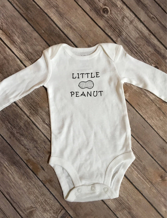 Little peanut bodysuit, newborn, baby shower gift, unisex baby gift, unisex baby outfit, baby gift, mom to be, new mom gift, baby, outfit