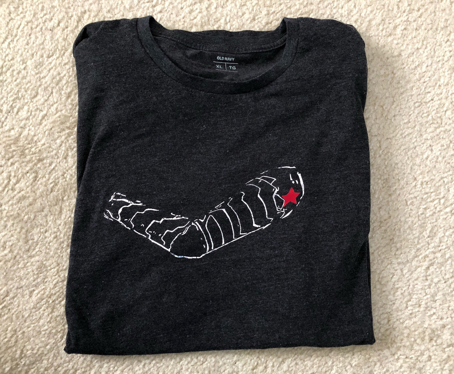 Mechanical arm Tshirt, comic book, super hero, bucky,