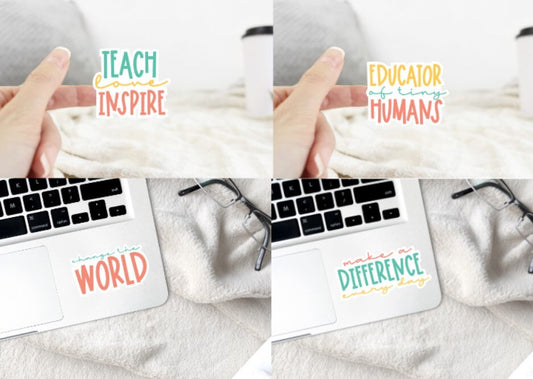 Teacher gift, Laptop stickers, water bottle stickers, bumper sticker, teacher thank you, teacher stickers, stickers, kiss cut stickers