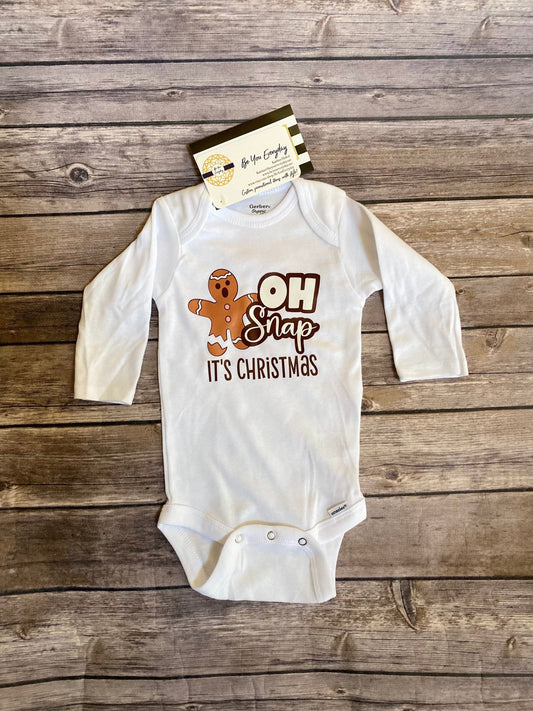 Oh Snap! Gingerbread Christmas Baby Bodysuit