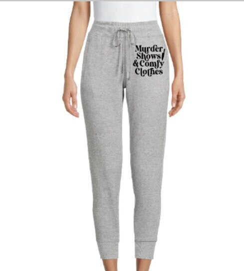 murder shows and comfy clothes, comfy lounge wear, lounge wear, crime shows, comfy clothes, women’s lounge wear, gift for her, best friend