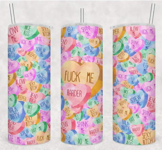 Valentine's day gift, valentine's hearts, naughty valentine's day gift, naughty tumbler, valentine's day gift, Valentine's day gift for him