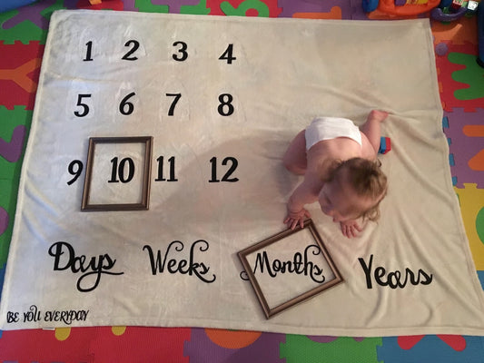 Super Soft Calendar/Growth Blanket, Baby shower, newborn, baby gift, baby, expectant mother, baby soft, unique, calendar blanket, christmas